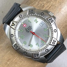 Relógio Wenger Swiss Military masculino 79030 preto borracha quartzo analógico 40mm 7 1/2" comprar usado  Enviando para Brazil