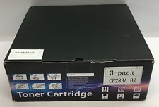 Toner de substituição CF283A para HP 83A LaserJet Pro M127fn M125nw M201dw pacote com 3 comprar usado  Enviando para Brazil