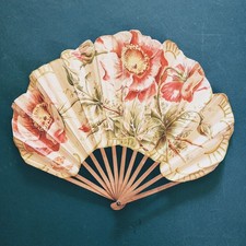 Ventilador de mão de publicidade francês antigo, Ca. Década de 1920, Lachelin comprar usado  Enviando para Brazil
