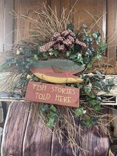Vtg fishing wreath for sale  East Berlin