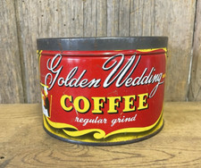 Lata de café vintage dourada casamento KC Missouri sem tampa, usado comprar usado  Enviando para Brazil