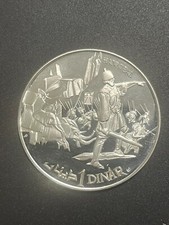TUNISIA 1 DINARO 1969 ARGENTO ANNIBALE E PRESIDENTE BOURGUIBA MONETA PROOF comprar usado  Enviando para Brazil