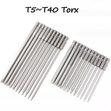 Torx Bit Magnetisch Lang Loch 1/4" T5 T6 T7 T8 T9 T10 T15 T20 - T40 Sicherheit comprar usado  Enviando para Brazil