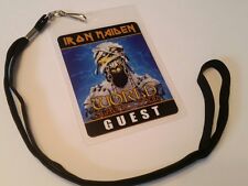 Usado, Iron Maiden BACKSTAGE PASS 2 lados com assinaturas!    Look comemorativo! comprar usado  Enviando para Brazil