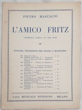 Partituras para violino Pietro Mascagni Fun L’Friend Fritz Years ’30, usado comprar usado  Enviando para Brazil