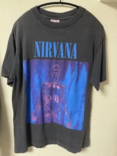 Camiseta NIRVANA Sliver Tamanho M Preta Softee Vintage Desbotada Bom Estado HN6628 comprar usado  Enviando para Brazil