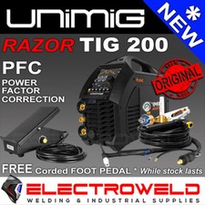 UNIMIG Razor Tig 200 ACDC soldador + pedal + bastão de pulso tocha AC/DC U12002K comprar usado  Enviando para Brazil