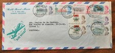Capa Bahamas para Portugal 1968 Cable Beach Manor carta para colecionador de etiquetas de hotel comprar usado  Enviando para Brazil