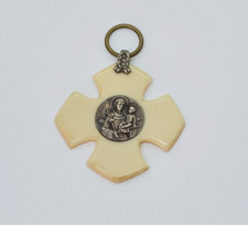Antiguo protector de cuna francés San Antonio medalla Sanctus Antonius celuloide segunda mano  Embacar hacia Mexico