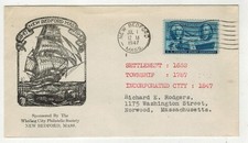 MASSACHUSETTS NAVY 1947 NEW BEDFORD MA 100TH ANNIV WHALING CITY SOCIETY & 947 comprar usado  Enviando para Brazil