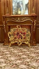 Gold plated firescreen for sale  SWANSEA