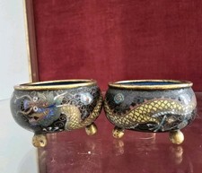 Paire salerons cloisonné d'occasion  Reims