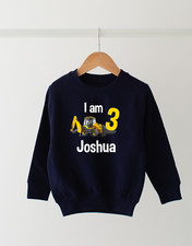 Personalised digger sweatshirt for sale  RHYL