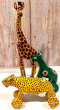 Carved wooden giraffe for sale  Hayward