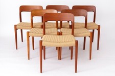 Set of 6 Niels Otto Moller Model 75 Dining Chairs, 1950s – Restored Teak & Cord comprar usado  Enviando para Brazil