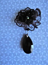 Pendentif noir fleur d'occasion  Bourgneuf-en-Retz