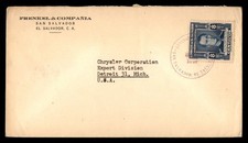 Capa comercial Mayfairstamps El Salvador 1929 Frenkel & Co to Detroit MI aau_4, usado comprar usado Capa comercial Mayfairstamps El Salvador 1929 Frenkel & Co to Detroit MI aau_4, usado comprar usado  Enviando para Brazil