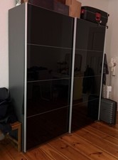 Kleiderschrank schwarz glanz gebraucht kaufen  Berlin