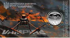 Moeda Ucrânia 2025 – Drone ucraniano “Bavovna” vampiro UAV - 5 Hryven comprar usado  Enviando para Brazil