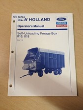 ONE - Ford New Holland 816 818 caixa de forragem auto-descarregável manual do operador comprar usado  Enviando para Brazil