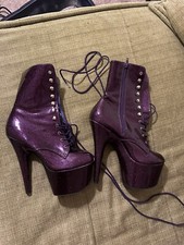 Black glitter platform for sale  Melbourne