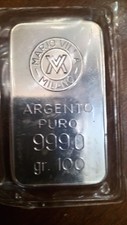 Lingotto argento 100 usato  Veglio