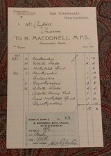 1928 billhead macdonald for sale  PONTEFRACT
