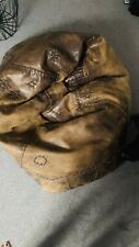 Leather bean bag for sale  GRAYS