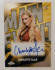 2025 Topps Chrome WWE - Charlotte Flair Auto Gold #/50 Main Event Smack Down quase perfeito comprar usado  Enviando para Brazil