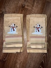 SKL Home Ltd. Boneco de Neve Xadrez Rústico Toalha de Mão e Dedo Pequeno, Conjunto Trigo 4 comprar usado  Enviando para Brazil