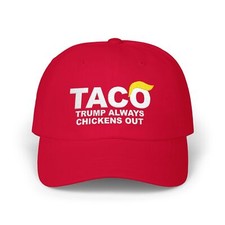 Boné de beisebol bordado Trump Taco Trade Hat, Taco Trump Always Chickens Out comprar usado  Enviando para Brazil