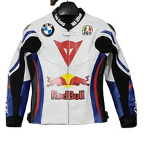 Jaqueta de couro masculina BMW Red Bull Racing estilo Dainese MotoGP S1000RR Rossi 46 comprar usado  Enviando para Brazil
