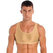 Colete masculino sem mangas Y costas músculo meia crop tops fitness academia sutiã esportivo regata comprar usado  Enviando para Brazil