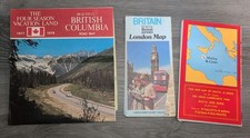 Lote de 3 mapas rodoviários internacionais. Colúmbia Britânica Canadá, Londres Grã-Bretanha, Malta comprar usado  Enviando para Brazil