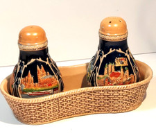 Deutschland Salt Pepper cruet conjunto Shakers com bandeja porcelana Alemanha castelos comprar usado  Enviando para Brazil