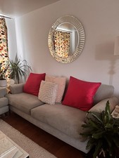 Grey seater sofa for sale  PURLEY