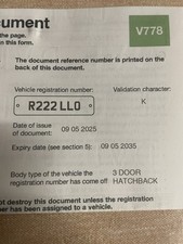Cherished registration r222 for sale  DUNDEE