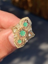 9ct gold emerald for sale  BRIGHTON