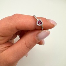 anello 925 argento rubini usato  Pesaro
