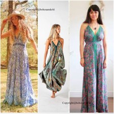 Lote Atacado 10 Peças Vestido Feminino Indiano Tamanho Livre Feminino Maxi Sari de Seda Sari comprar usado  Enviando para Brazil