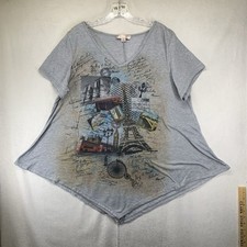 Túnica Misia Curvy Paris Embelezada Torre Eiffel Tamanho 1X Europa Imagens de Roteiro comprar usado  Enviando para Brazil