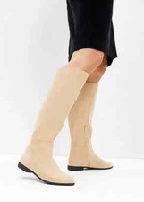 Usado, Botas Freemans de camurça sintética café altura do joelho Reino Unido 8 (F842) comprar usado  Enviando para Brazil