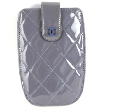 Bolsa estojo cartão CHANEL roxa clara acolchoada couro envernizado comprar usado  Enviando para Brazil