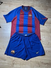 CAMISA DE FUTEBOL BARCELONA 2005 2006 HOME uniformes shorts Nike tamanho GG masculino comprar usado  Enviando para Brazil