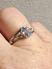 Gold aquamarine diamond for sale  LEICESTER