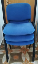 Sedie blu vellutino usato  Castano Primo