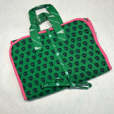 Bolsa tote de viagem Victoria's Secret VS rosa verde acolchoada produtos de higiene pessoal bolsa de maquiagem enrolável, usado comprar usado  Enviando para Brazil