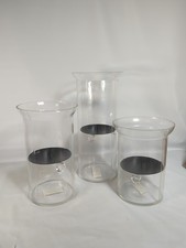 Conjunto de 3 Castiçais de Vidro Furacão Rústico Pilar Vidro Metal Flutuante 12"  comprar usado  Enviando para Brazil