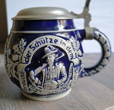 Bierkrug schützenmotiv zinnde gebraucht kaufen  Töging a.Inn