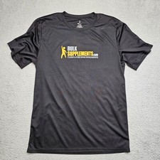 Camisa de suplementos a granel para hombre grande negra manga corta absorbe la humedad atlética segunda mano  Embacar hacia Mexico